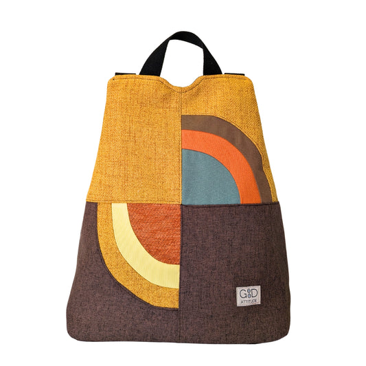 Mochila antirrobo Amanecer choco y mostaza
