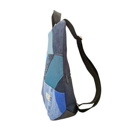 Mochila antirrobo Espigas vaquero y azul nº 136 PEQUEÑA