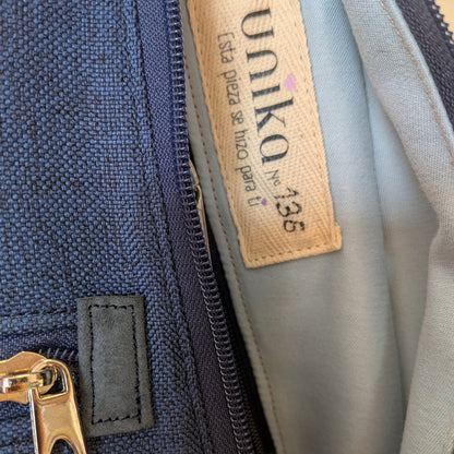 Mochila antirrobo Espigas vaquero y azul nº 136 PEQUEÑA