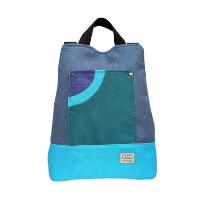 Mochila antirrobo Pocket azul y turquesa