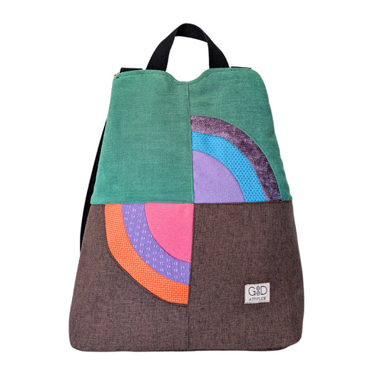 Mochila antirrobo Amanecer choco y verde