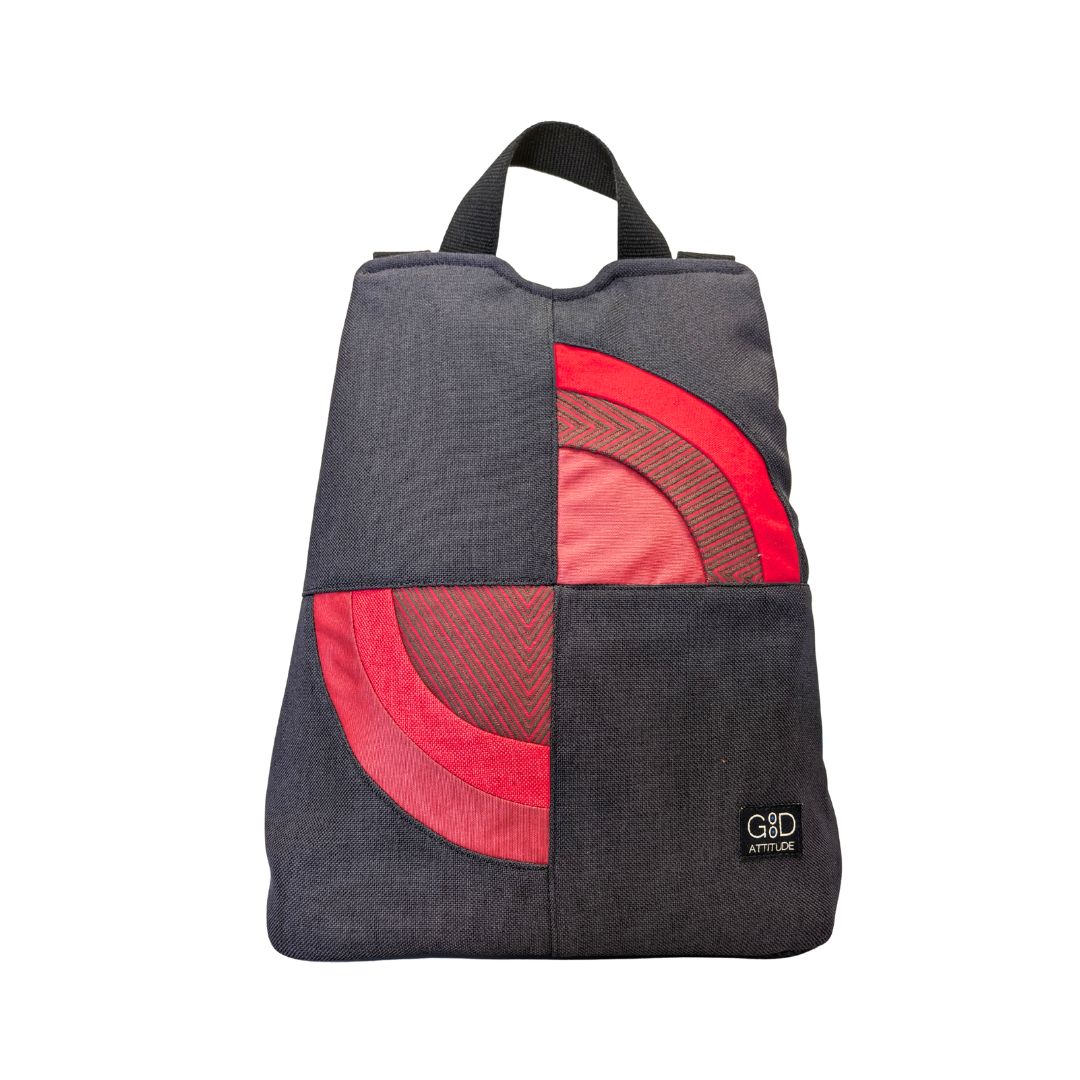 Mochila antirrobo Amanecer negro y rojo