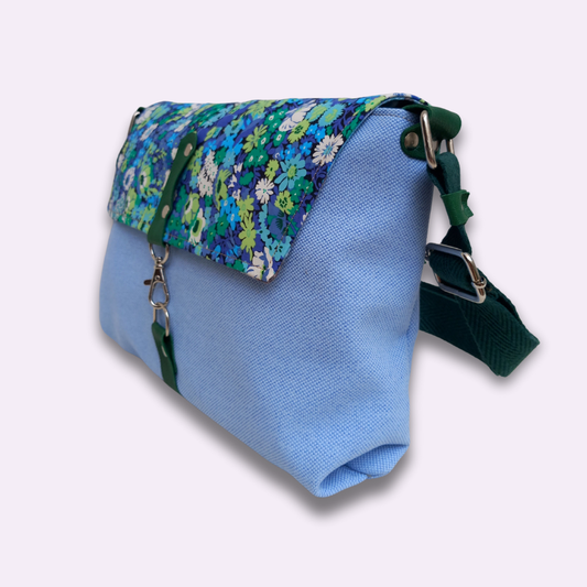 Bolso Atenea azul floral