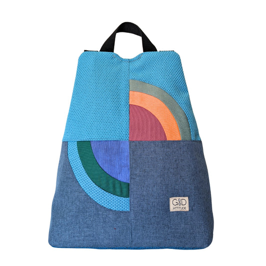 Mochila antirrobo Amanecer azul y turquesa