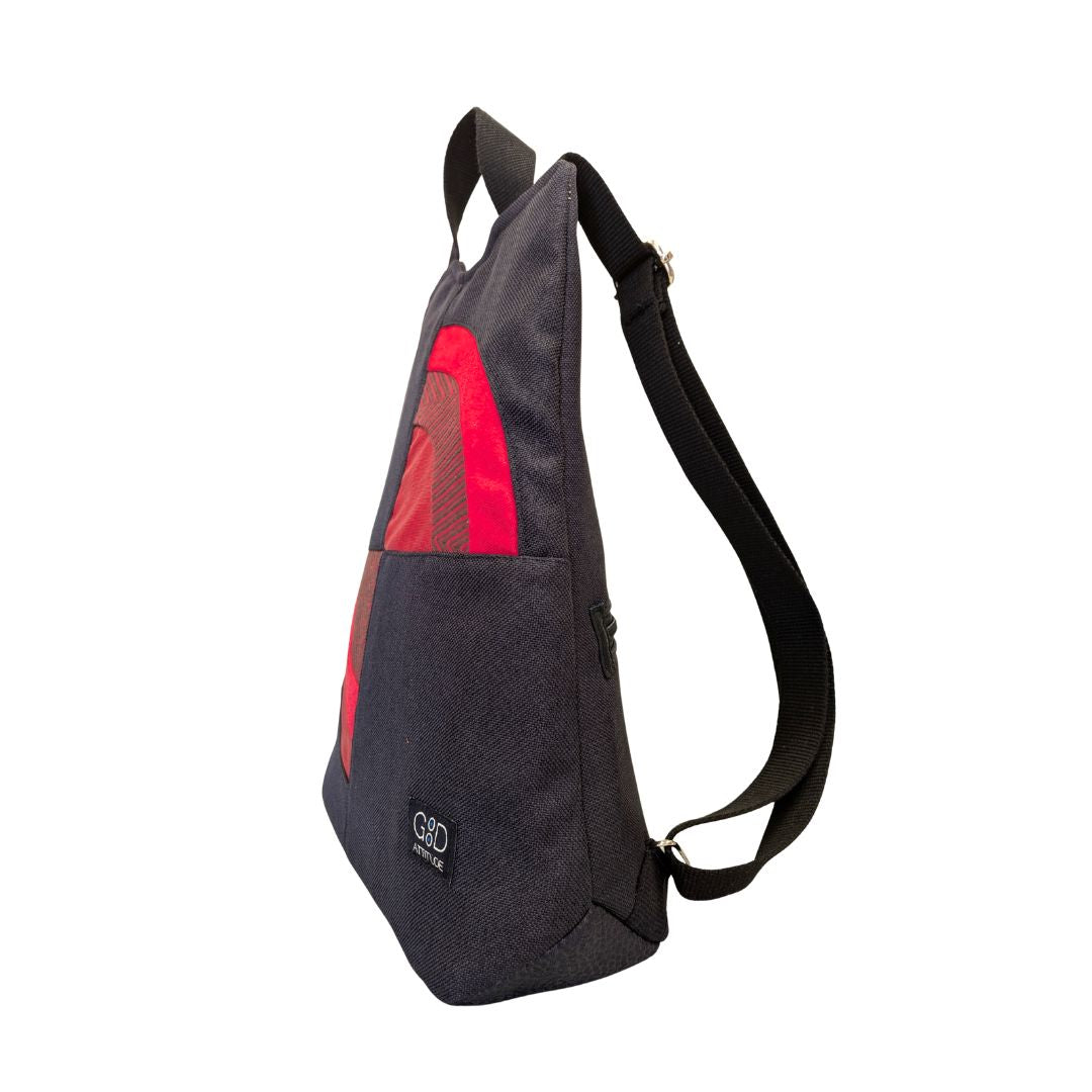 Mochila antirrobo Amanecer negro y rojo