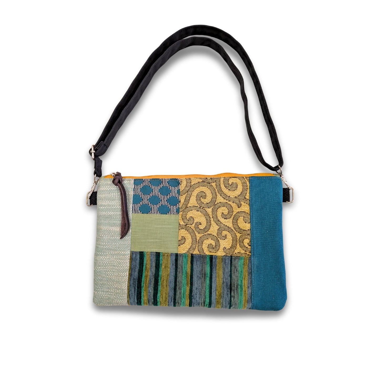Bolso yin yang verde y naranja