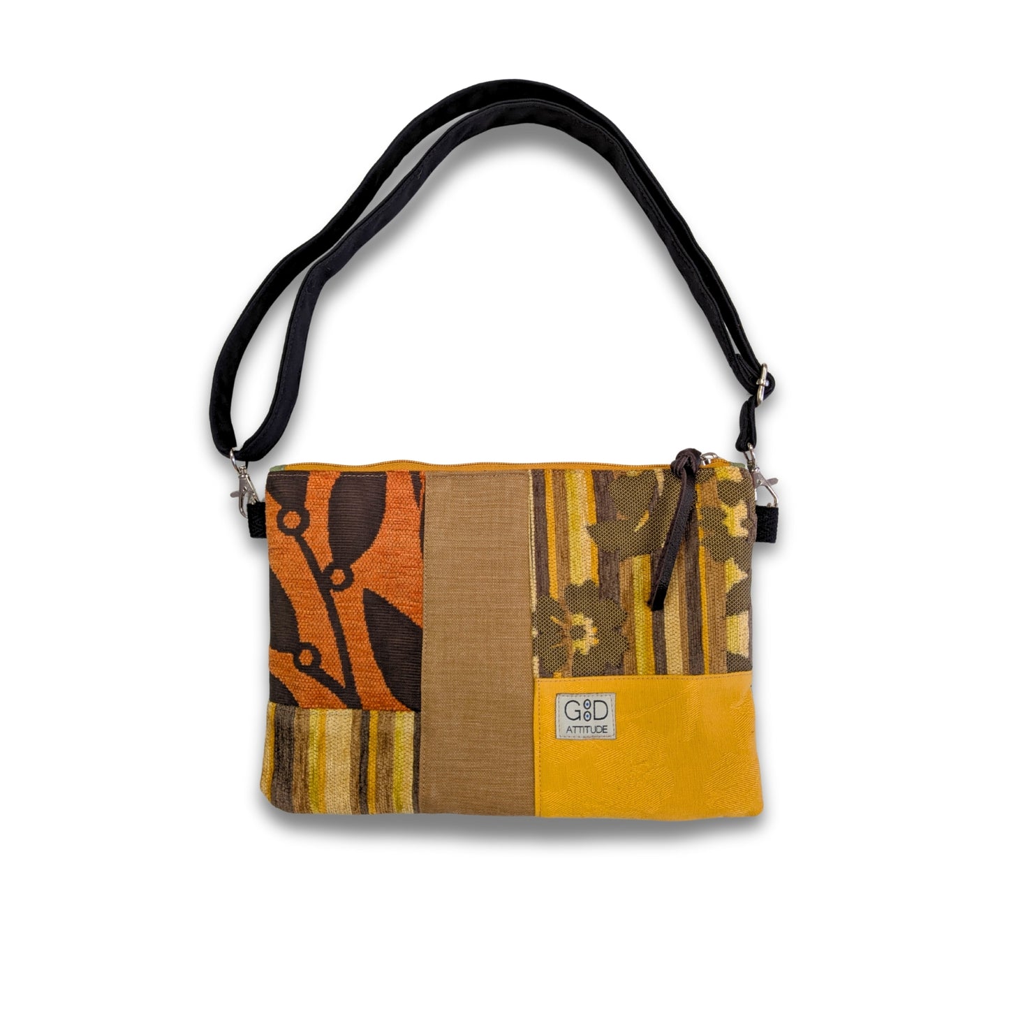 Bolso yin yang verde y naranja