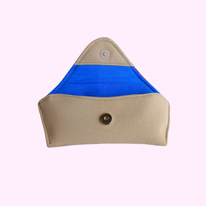 Funda para gafas crema y morado