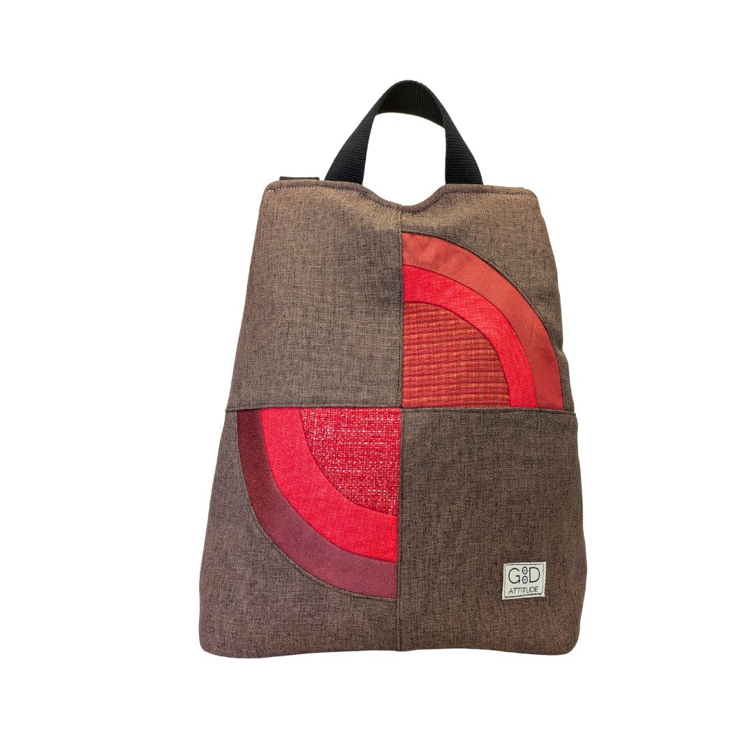 Mochila antirrobo Amanecer choco y rojo