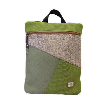 Mochila antirrobo Domes GRANDE verde y tierra