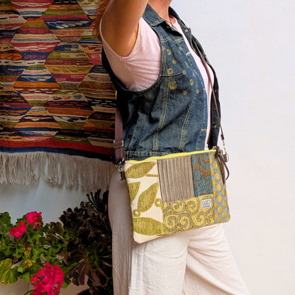 Bolso yin yang verde y tierra