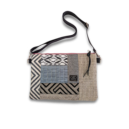 Bolso yin yang gris y lila