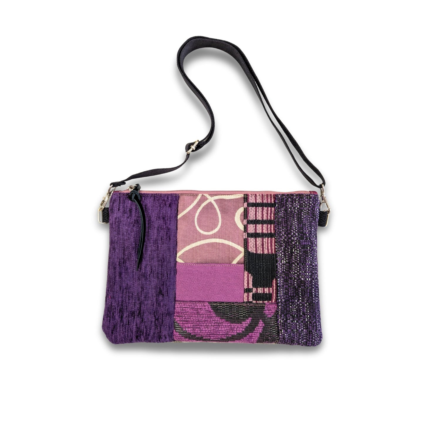 Bolso yin yang gris y lila