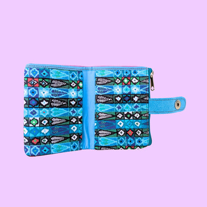 Cartera Minimal confeti azul