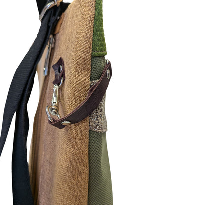 Mochila antirrobo Domes GRANDE verde y tierra