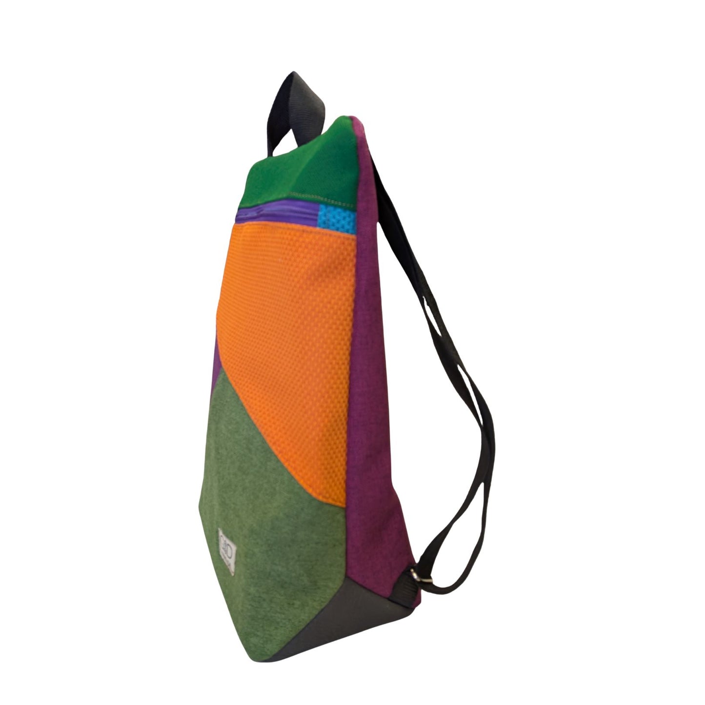 Mochila antirrobo Domes  GRANDE verde, naranja y mora