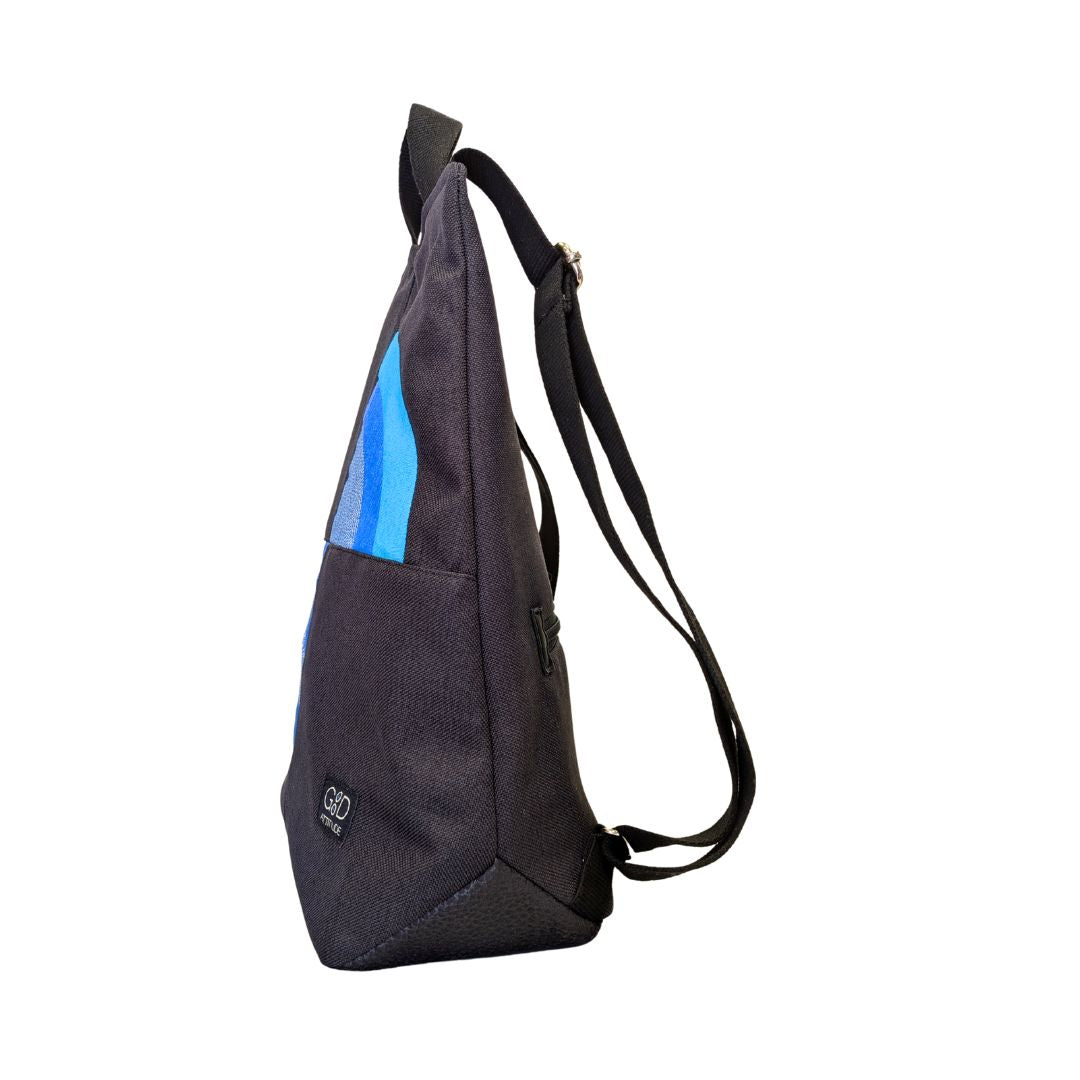 Mochila antirrobo Amanecer negro y azul
