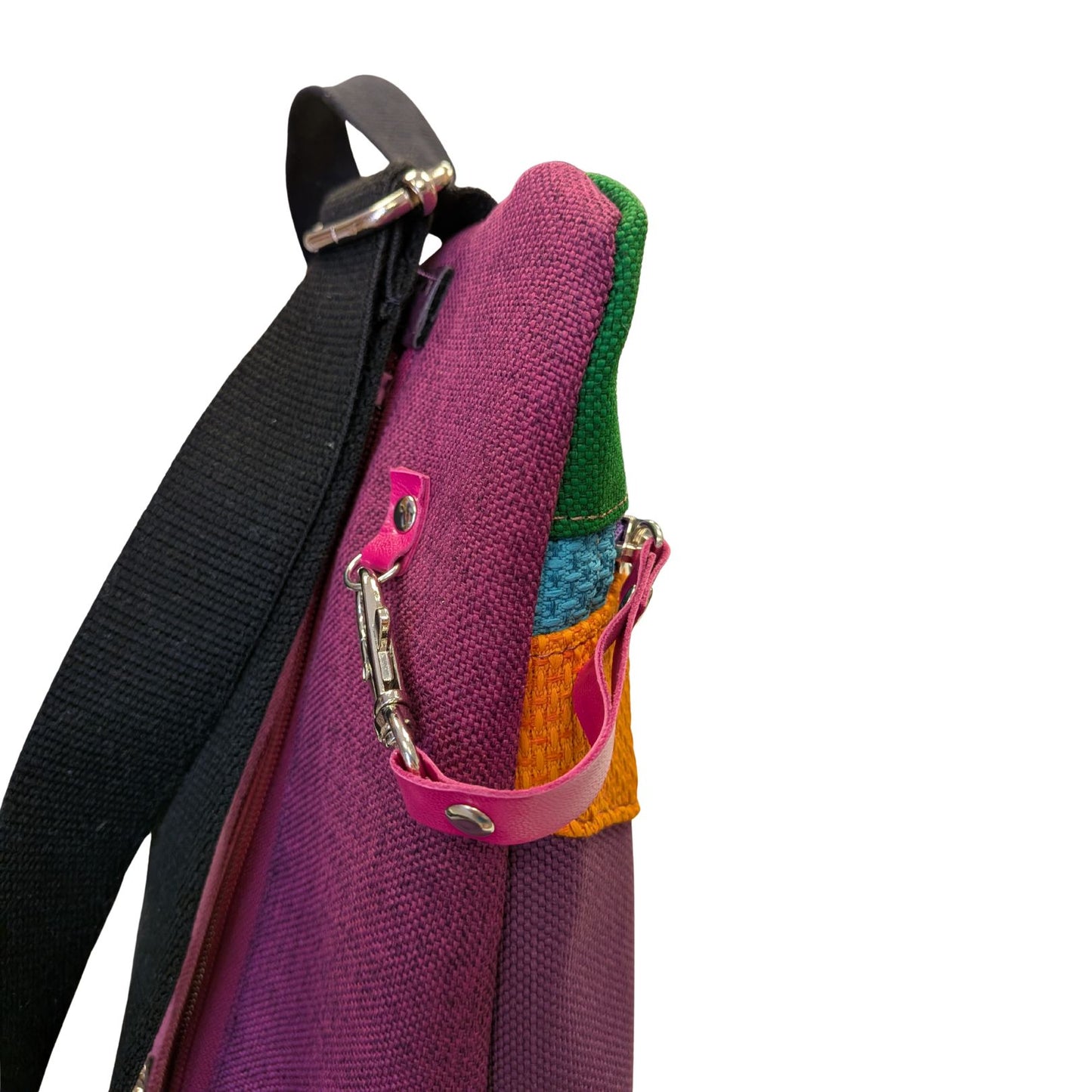 Mochila antirrobo Domes  GRANDE verde, naranja y mora