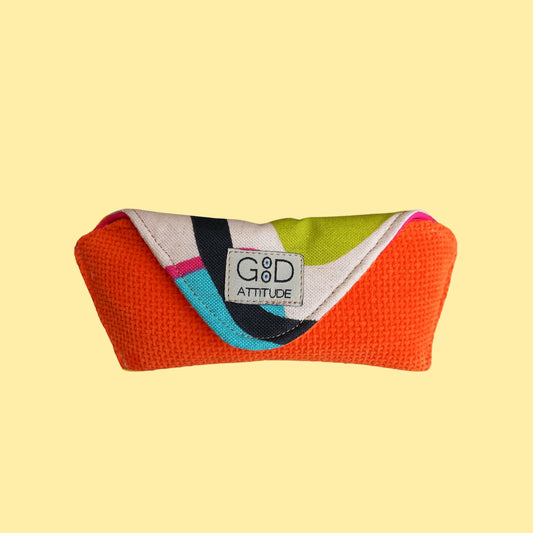 Funda para gafas abstracto naranja