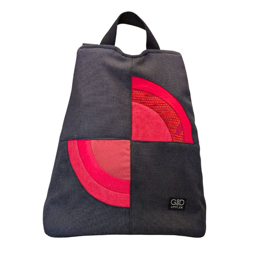 Mochila antirrobo Amanecer negro y rojo