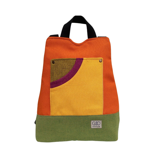 Mochila antirrobo Pocket naranja y amarillo