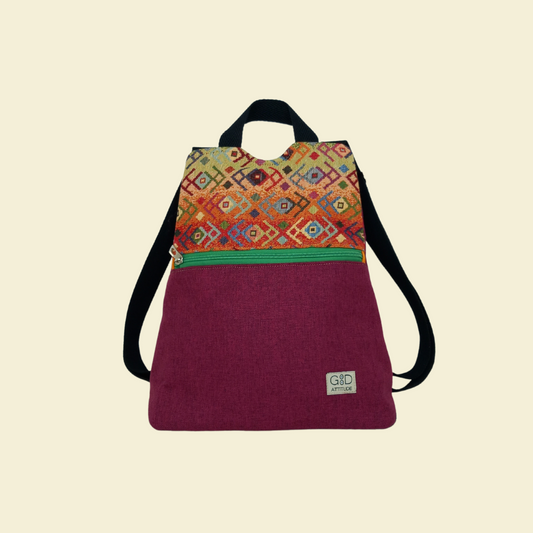 Mochila antirrobo Pocket cremallera peces lila