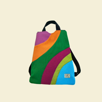 Mochila antirrobo Viento arco iris verde