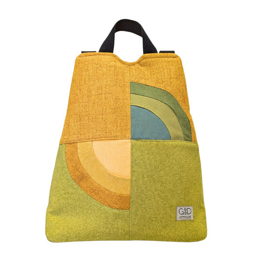Mochila antirrobo Amanecer verde y amarillo