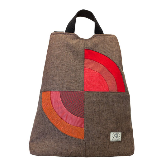 Mochila antirrobo Amanecer choco y rojo