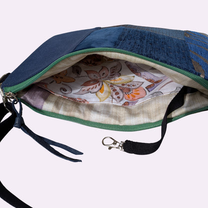 Bolso yin yang azul y  rosa