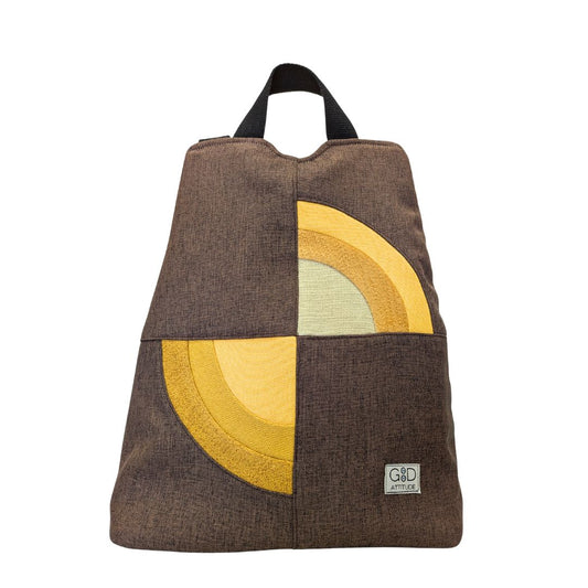 Mochila antirrobo Amanecer choco y amarillo