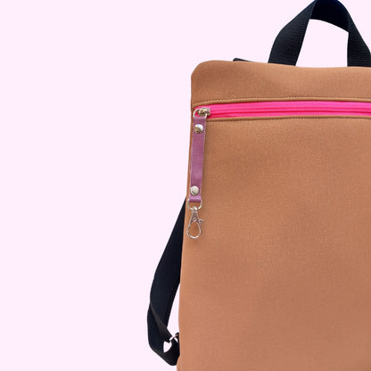 Mochila antirrobo Loira Ares cuero rosa