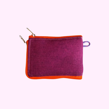 Monedero  hojas naranja