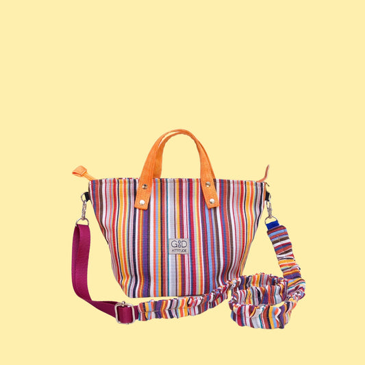 Bolso cabaset rayas multicolor