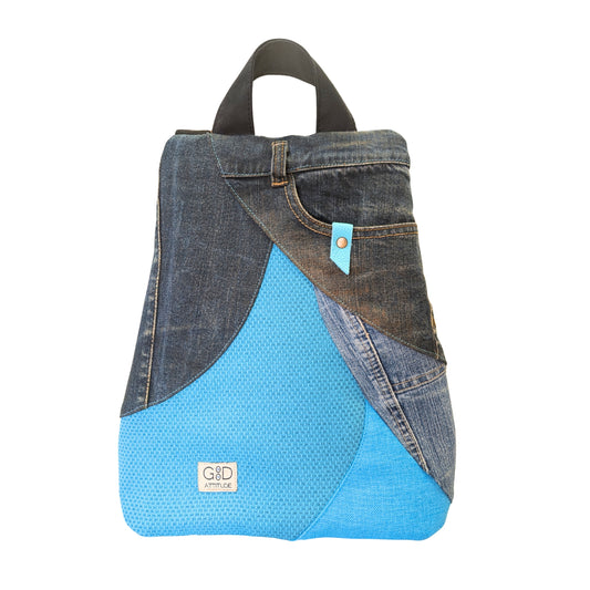 Mochila antirrobo Irati vaquero óxido y azul  nº 138 PEQUEÑA