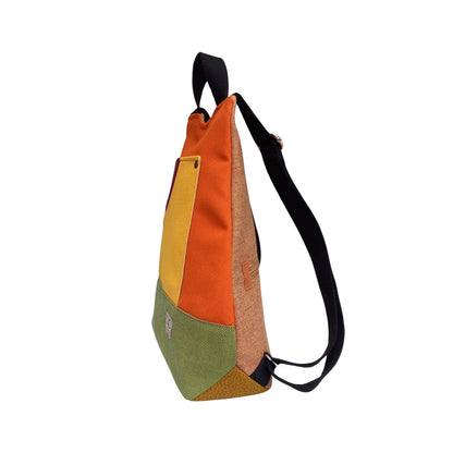 Mochila antirrobo Pocket naranja y amarillo