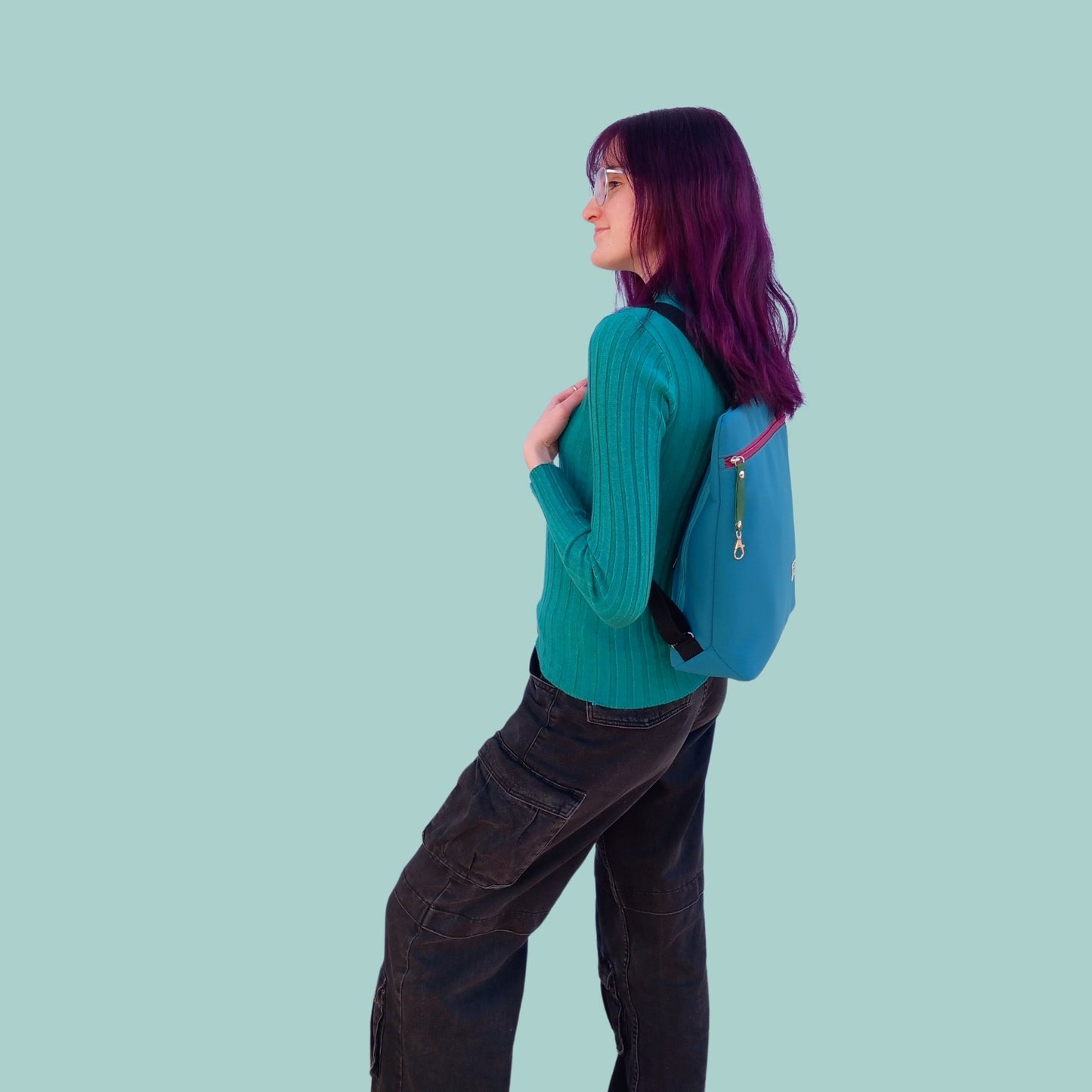 Mochila antirrobo Loira Ares turquesa frambuesa