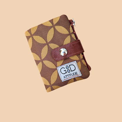 Cartera Minima concéntrica marrón