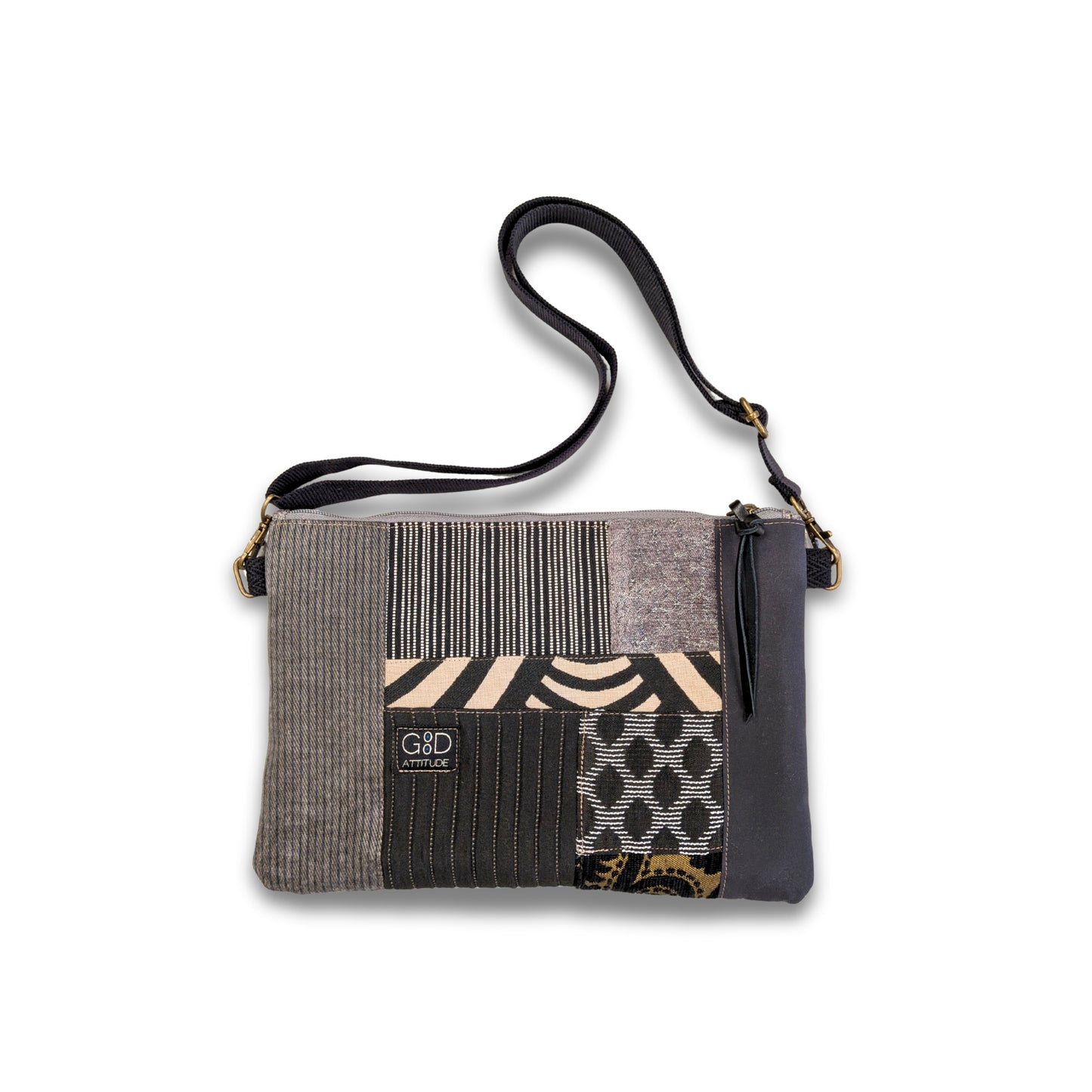 Bolso yin yang nero y gris