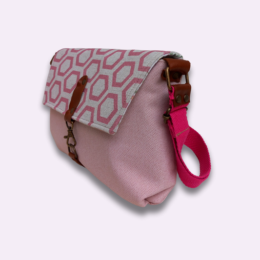 Bolso Atenea rosa geométrico