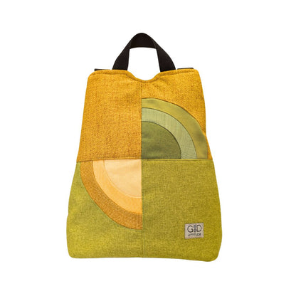 Mochila antirrobo Amanecer verde y amarillo