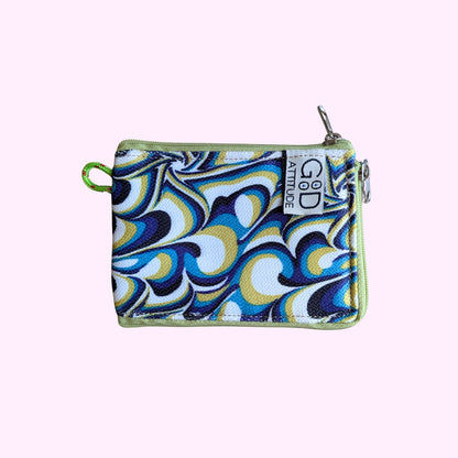 Monedero   hojas azules