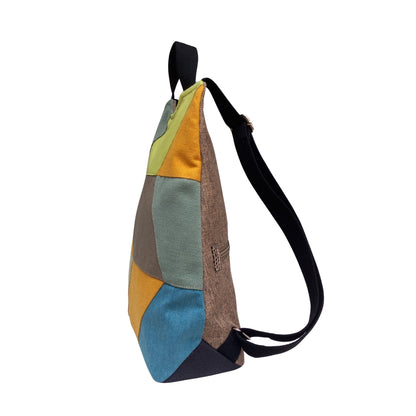 Mochila antirrobo Espigas verde y amarillo