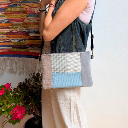 Bolso yin yang nero y gris