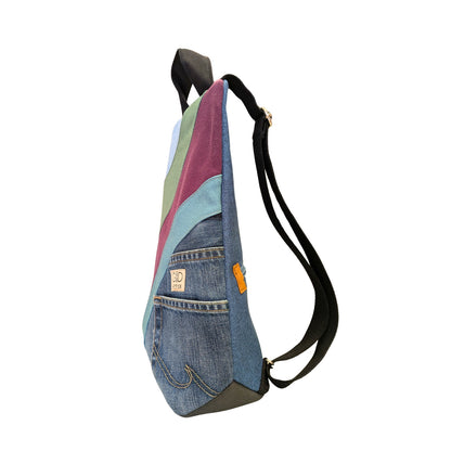 Mochila antirrobo Viento vaquero morado nº 125 PEQUEÑA
