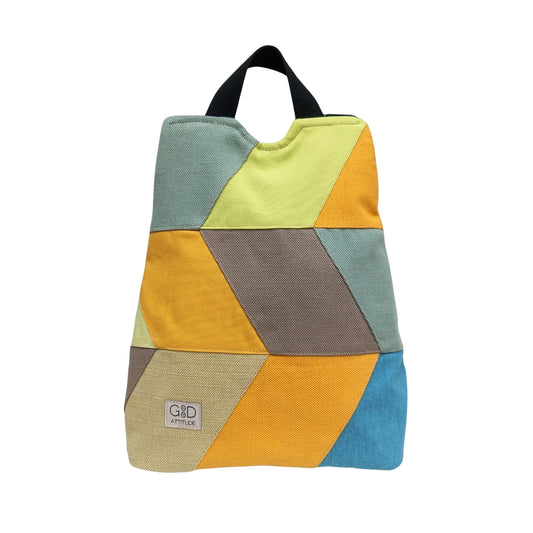 Mochila antirrobo Espigas verde y amarillo