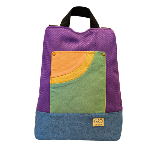 Mochila antirrobo Pocket púrpura y azul