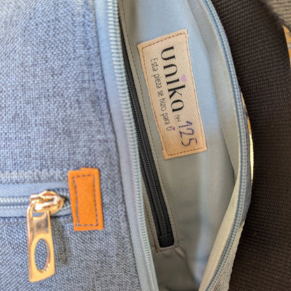 Mochila antirrobo Viento vaquero morado nº 125 PEQUEÑA
