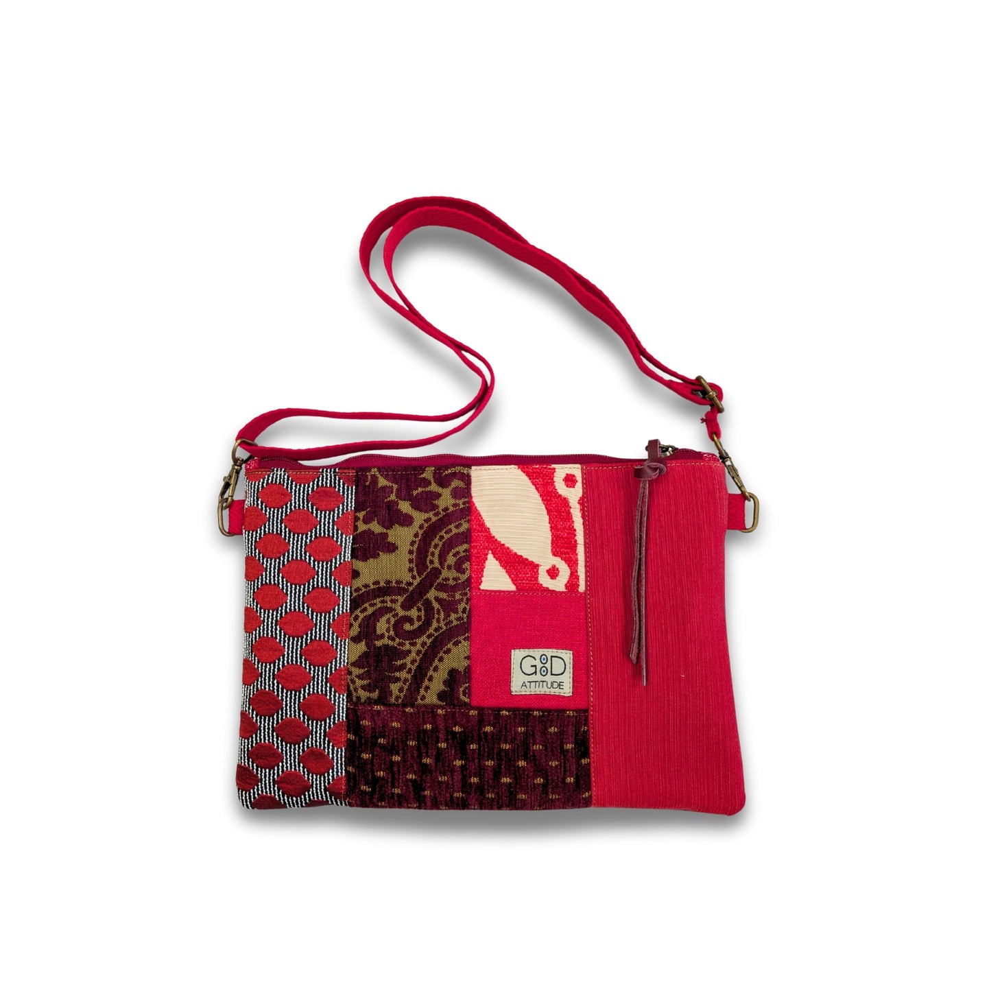 Bolso yin yang rojo y negro