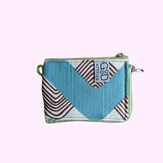 Monedero geométrico verde